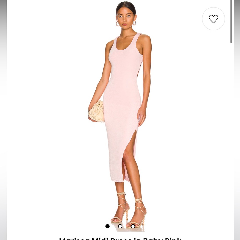 Marissa Midi Dress in Baby Pink